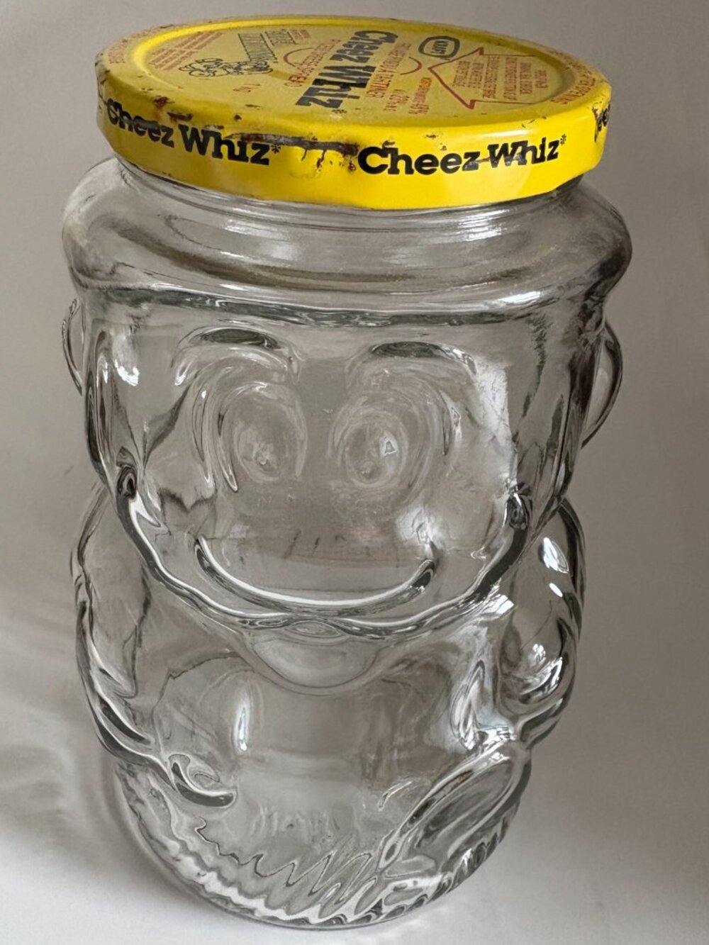 Vintage 1989 Kraft Cheez Whiz Super Mario Bros Glass Jar Original Lid